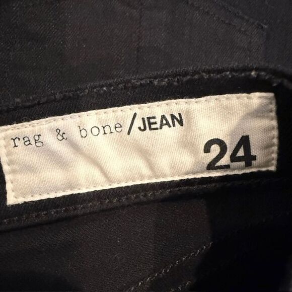 Rag & Bone Skinny Jeans in Coal Black Wash Stretch Size 24 - Picture 5 of 12